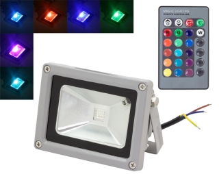 LED reflektor RGB 230V, 10W, Dálkový ovladač