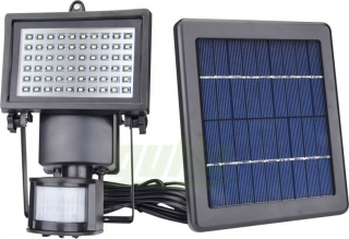 LED PIR reflektor 60 LED solární nabíjení