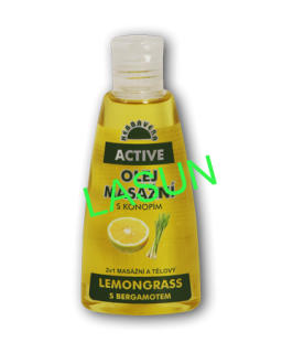 Masážní olej ACTIVE lemongrassem a bergamotem